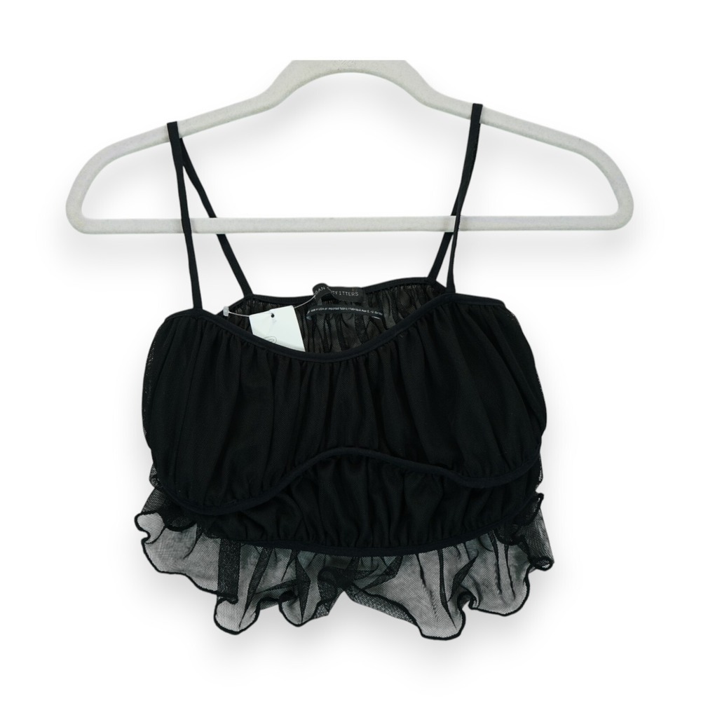 NWT Urban outfitters Sheer Lace Cropped Babydoll Size Small USA Made MSRP $79